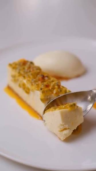 Elystan Street signature dishes Baked Brillat-Savarin Cheesecake
Cured Cornish Mackerel
Loin Of Cornish Cod